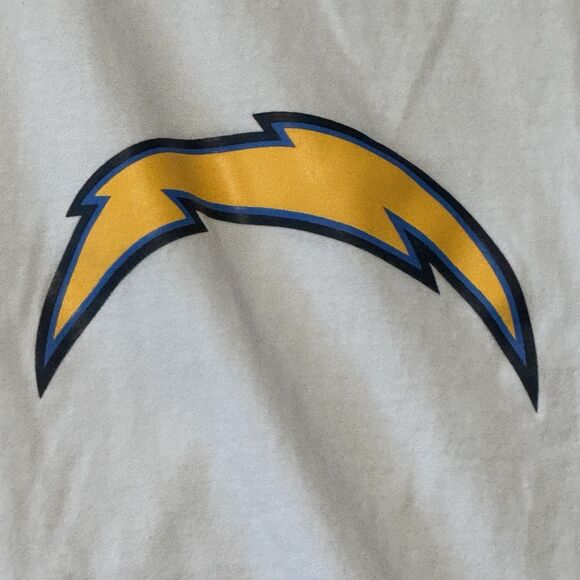 San Diego Chargers NFL Reebok Bolt Emblem White T Shirt XXL - Picture 2 of 9